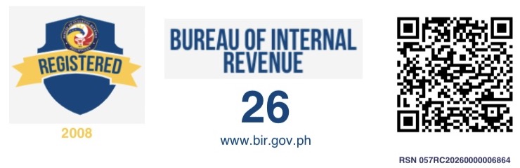 BIR Registration Seal Badge - Profibus, Bureau of Internal Revenue registered since 2008, RSN 057RC20260000006864